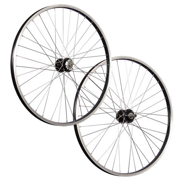 26 pollici set ruote bici Büchel raggi acciaio inossidabile disco 6 fori nero