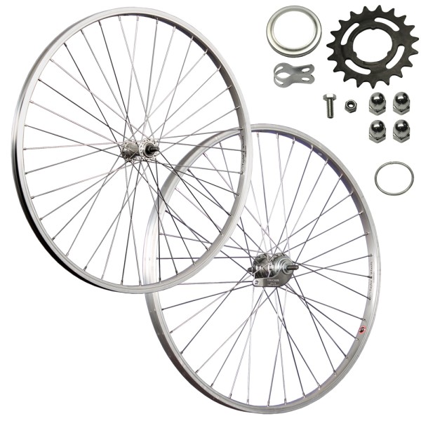 Taylor Wheels 26 pollici Bicycle Wheelset Wheelset in alluminio RIM BRAKE ARGENTO