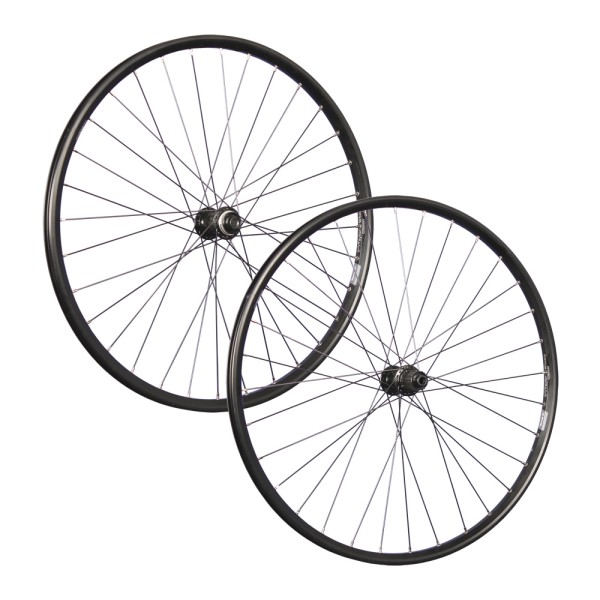 29 pollici Wheelset Doppia parete Occhiello Occhiello Shimano MT400 Disc nero 100/142