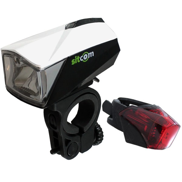 Bicycle LED Light Set 50 Lux Sensor ricaricabile anteriore e posteriore USB